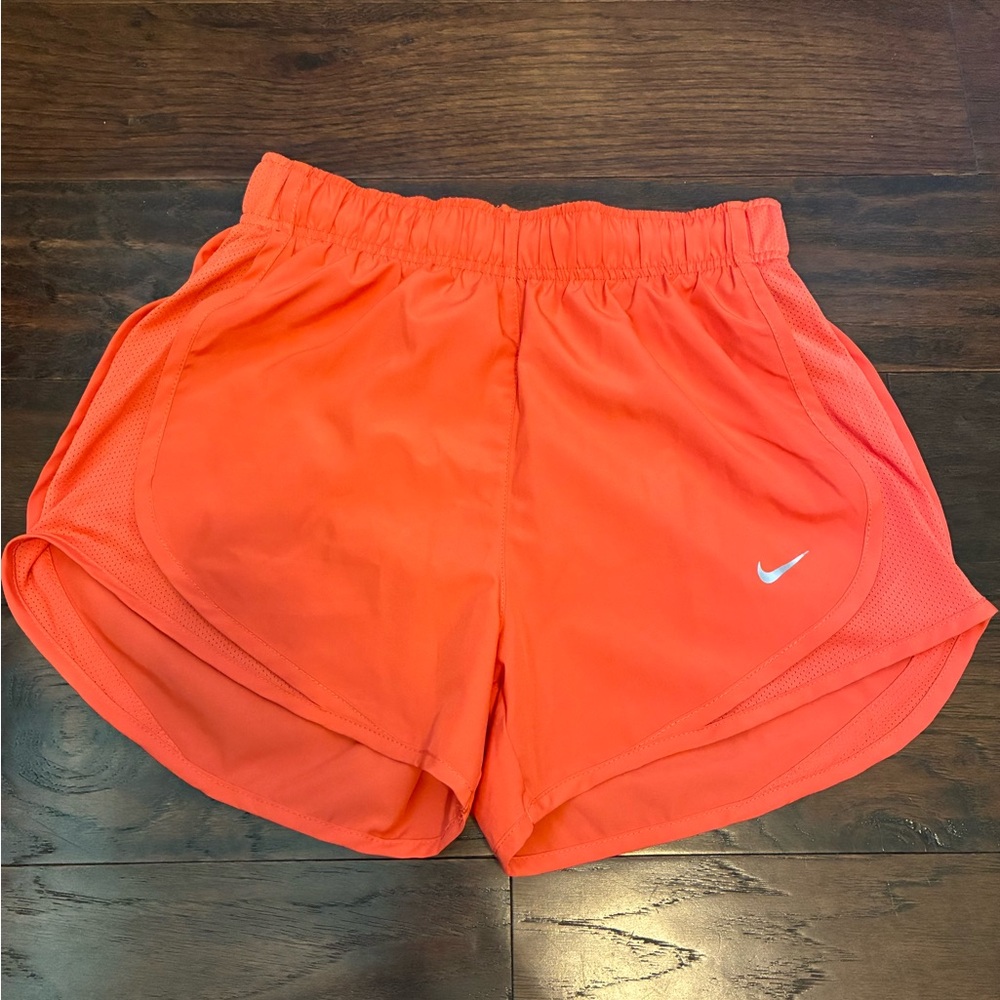 Nike Women's Vibrant Orange Athletic Shorts